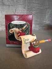 Hallmark Keepsake Ornament 1998 Writing to Santa Mouse Red Jacket MIB picture