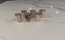 Vintage Mexican Silver Shot Glasses Set Of 6 233g of Sterling Silver picture
