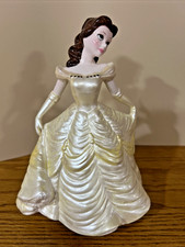 Vtg Walt Disney’s Beauty And The Beast Belle Ceramic Rotating Music Box Schmid picture