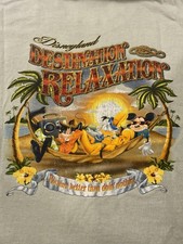 Vintage Disneyland Resort T-Shirt Mickey Donald Goofy Destination Relaxation XL picture