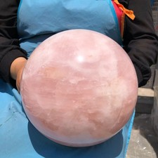 18.26 LB Natural Pink Rose Quartz Crystal Sphere Ball Healing Reiki 5098 picture