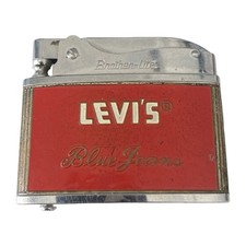 Vintage Rare LEVIS BIG E Automatic Brother-Lite Lighter Original picture