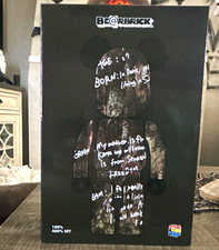 Medicom Toy BE@RBRICK BLACK Scandal Forward Fashion 100% & 400% Set Black (NIB) picture