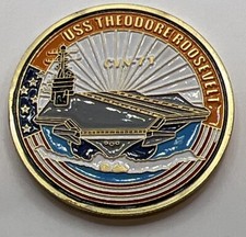 * US Navy Challenge Coin, USS THEODORE ROOSEVELT CVN-71 New USA Aircraft Carrier picture