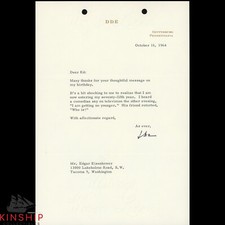 President Dwight D. Eisenhower signed Letter JSA LOA Rare Bold