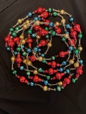 Vintage Mercury glass beaded garland - Light- perfect for feather trees 8 feet picture