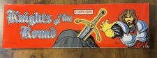 Original Capcom Knights of the Round Arcade Marquee Plexiglass 25.75x8 Vintage picture