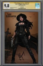 LADY GUNFIGHTER: DESOLATION #1 CGC 9.8 SS SIGNED KEITH GARVEY VARIANT POP 1 RARE picture