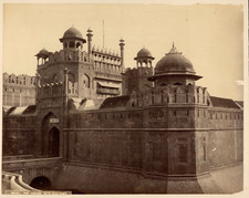 India, Delhi, The Lahore, gate and fort Vintage print, Albumen print 19, picture
