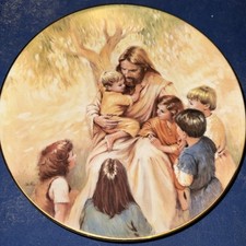 William Rose Collector Plate Let the Little Children Come to Me Christianity picture