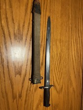 Original WWI Bayonet U.S. Model 1905 With 1907 RIA Leather Scabbard Sheath picture