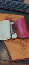 Bundle of two extra wide leather pocket slips for your folding knives up to 5