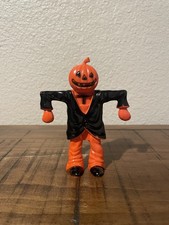Vintage Halloween 1950’s Rosbro Jack-O-Lantern Scarecrow Candy Container picture