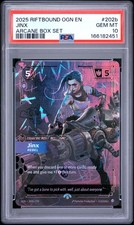 2025 RIFTBOUND: LEAGUE OF LEGENDS OGN-ORIGINS ARCANE BOX SET JINX - REBEL PSA 10 picture