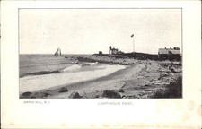 Watch Hill Rhode Island RI Lighthouse Point c1900s-10s Vintage Postcard picture