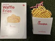 Chick-fil-A Waffle Fries Christmas Ornament Set 2025 New In Box Limited picture