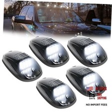 5 PCS White LED Cab Lights Smoked Cab Roof Running Top Marker light White Light picture