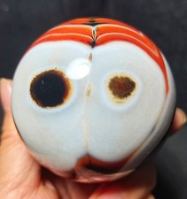 Rare 386G Natural Polished Banded Agate Crystal Sphere Ball Healing A13 picture