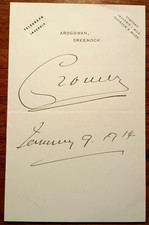 Sculptor, Writer, MP Lord Ronald Gower (1845-1916) Bold Signature w/Inscription picture