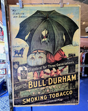 Vintage 1910-20s Bull Durham Tobacco Advertising Poster Ketterlinus Litho 18x26 picture