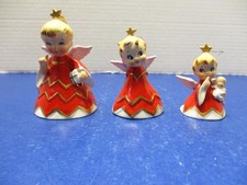 Vintage Japan 1956 Set of 3 Lefton Naughty Angel Bells Mischievous picture