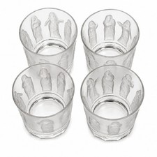 Set of 4 Vintage Lalique Femmes Antiques France Crystal Whiskey Tumblers Signed picture