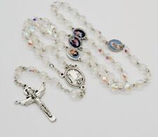 Vintage Rosary AB Iridescent Beaded Tertium Millennium N.S. FATIMA 16