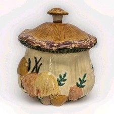 1985 Arnels Mushroom Pottery Soup Tureen Pot Missing Ladle Signed By Artist picture