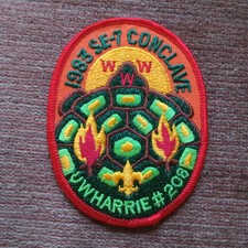 BSA 1983 Section SE-7 OA Order of the Arrow Conclave Uwharrie 208 Patch picture
