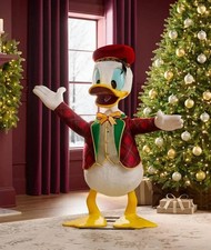 4 FT ANIMATED DISNEY'S DONALD DUCK INTERACTIVE CHRISTMAS ANIMATRONIC PROP picture