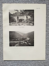 Fingle Bridge and the Teign Valley, Devon - Antique Print - 1932 picture