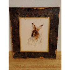 Vintage Mads Stage Hare Print – Genuine Preserved Leaf Botanical Frame picture
