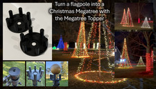 2 Pack of Christmas Tree Megatree Flagpole topper for hanging lights picture