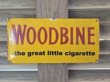 VINTAGE WOODBINE CIGARETTE PORCELAIN SIGN  THE GREAT LITTLE CIGARETTE 16
