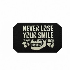 REFLECTIVE IR NEVER LOSE YOUR SMILE GOSHT MILITRAY HOOK LOOP PATCH GLOW IN DARK picture