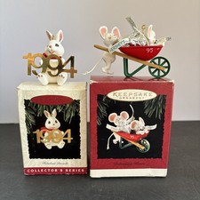 Set of Hallmark Ornaments 1994 & 1995 Vintage Keepsake Christmas Collectibles  picture