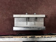 MACHINIST GrnCbA LATHE  MILL Ground Unusual Holding Block Fixture Holes Threaded picture
