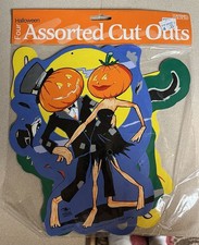 Vtg 90s Halloween Spooky Die Cuts Pumpkin Ghosts Contempo Colours Set Of 4 NEW picture