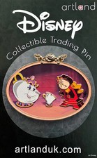 Disney Artland Beauty & Beast Mrs Potts Chip & Cogsworth Artist Proof #20 Pin picture