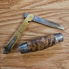Antique Segerstrom Eskilstuna Swedish Barrel Folding Knife Sweden Pre-1925 picture