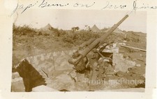 WWII Captured Japanese Anti-Aircraft AA GUN photo - Battle of Iwo Jima picture