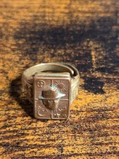VINTAGE 1938 QUAKER OATS DICK TRACY SECRET COMPARTMENT GOOD LUCK RING picture