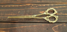 Vintage Ornate Gold Tone Scissors Floral Victorian Style Decorative Sewing 7