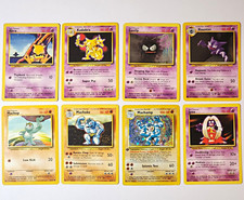 Pokémon Base Set 1999 Wizards English 8-Card Lot Machamp Holo 8/102 picture
