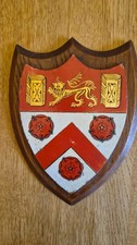 Vintage Trinity College Cambridge Oak Wall Plaque Shield picture