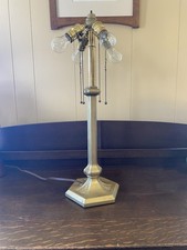 Antique Bradley & Hubbard Lamp Bass 4 Socket Cluster Brass Signed Arts & Crafts picture