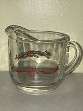 Anchor Hocking POINSETTIA & RIBBONS CREAMER picture