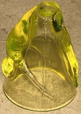 Vtg 3.5” COLLECTOR RETRO RARE YELLOW GREEN Uraniun