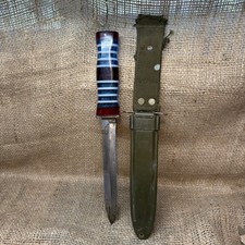 WWII US Utica Bayonet Fighting Knife with Scabbard picture
