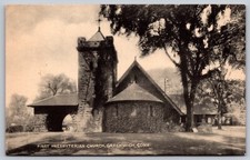 Postcard First Presbyterian Church Greenwich Connecticut c1930s picture